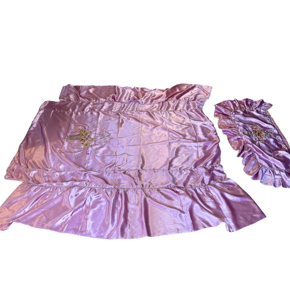 RARE ANTIQUE textile 1900 Edwardian society silk bedspread embroidery gilt ART - Picture 16 of 16